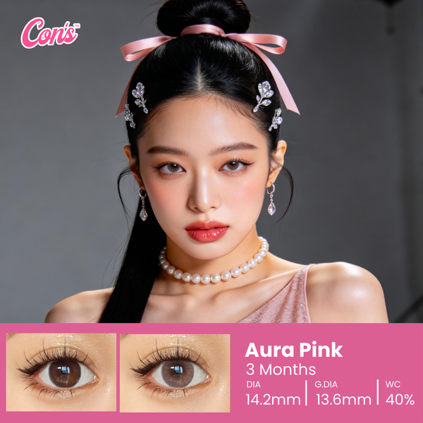 Gloria Aura Pink 14.2mm, 3 Month 2Pcs