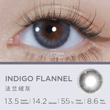 Moody Indigo Flannel 1 Day, 10pcs ;14.2mm