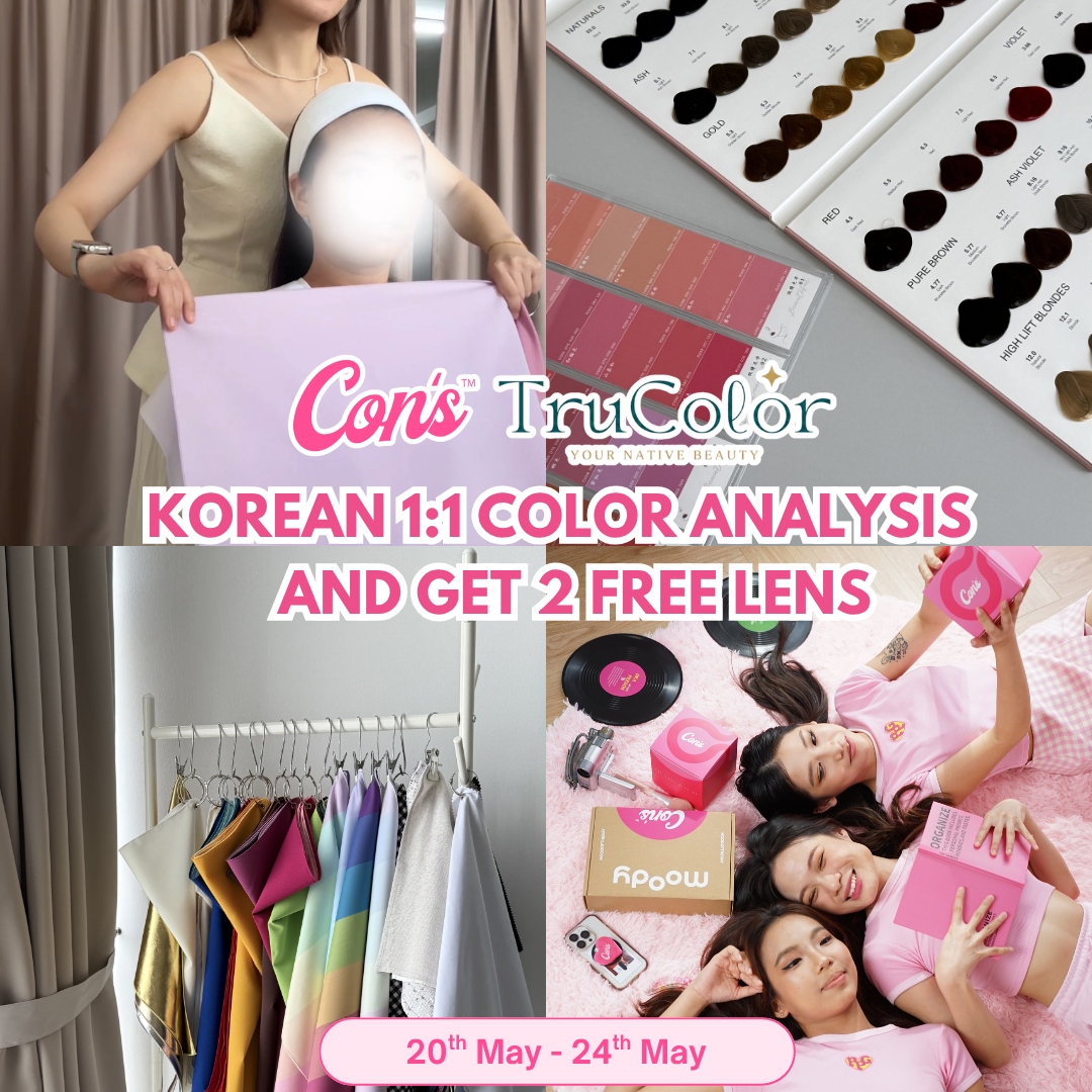 CONSMY 1:1 Korean personalised colour analysis appointment — find your best contact lens colour in Malaysia