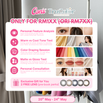Inside the CONSMY studio — 1:1 Korean colour analysis session helping customers pick the perfect circle lens