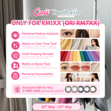 Inside the CONSMY studio — 1:1 Korean colour analysis session helping customers pick the perfect circle lens