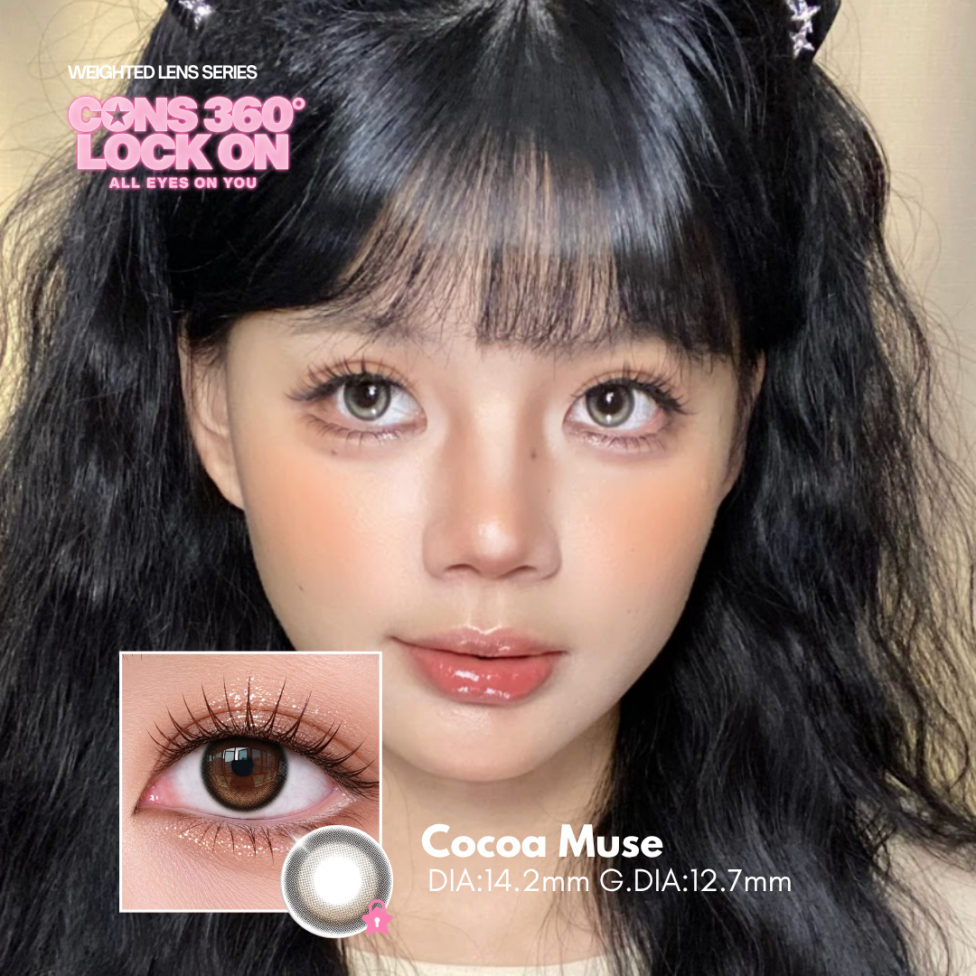 CONS [Weighted] Cocoa Muse 14.2mm, 1 Month 2Pcs