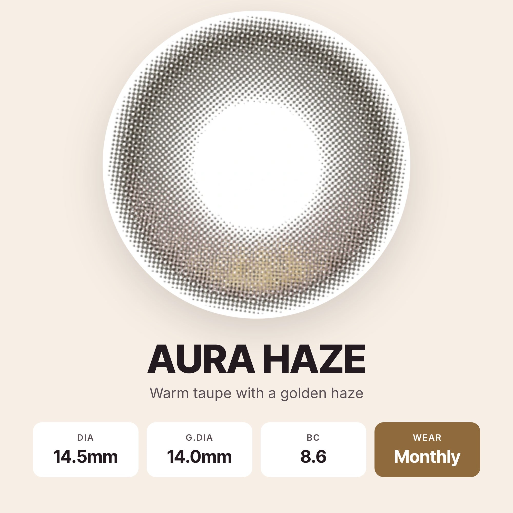 CONS [Weighted] Aura Haze 14.5mm, 1 Month 2Pcs