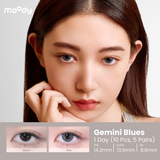 Moody Gemini Blues 1 Day, 10pcs ; 14.2mm