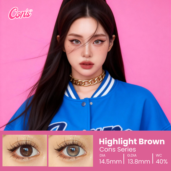 Gloria Highlight Brown 14.5mm, 3 Month 2 Pcs