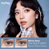 Moody Mirror Gray 1 Day, 10pcs ;14.2mm