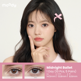 Moody Midnight Ballet 1 Day, 10pcs ;14.5mm