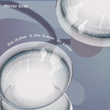 Moody Mirror Gray 1 Day, 10pcs ;14.2mm