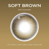 Moody Soft Brown 1 Day, 10pcs ;14.5mm