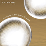 Moody Soft Brown 1 Day, 10pcs ;14.5mm