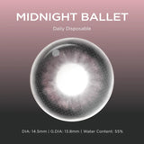 Moody Midnight Ballet 1 Day, 10pcs ;14.5mm