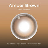 Moody Amber Brown 1 Day, 10pcs ;14.2mm