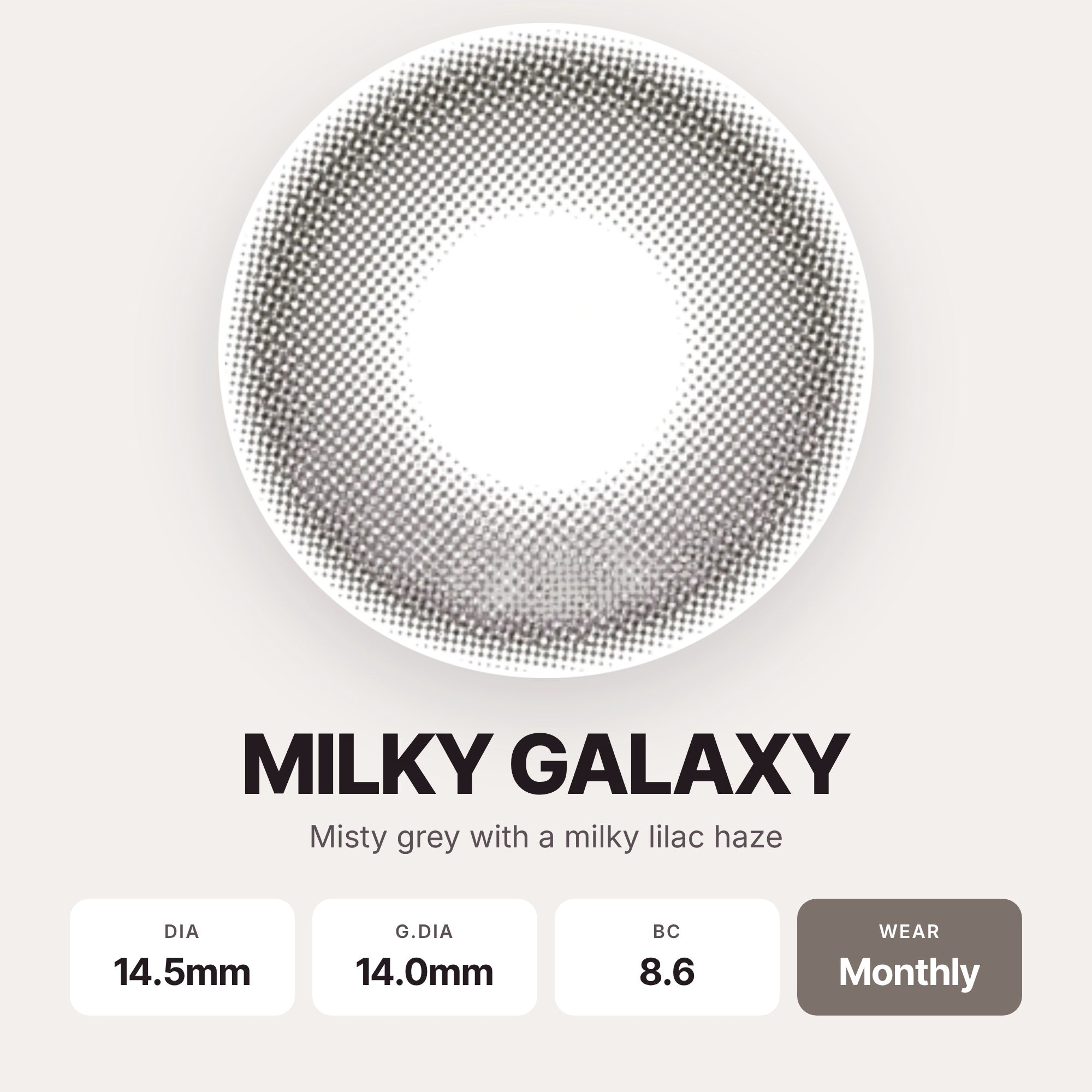 CONS [Weighted] Milky Galaxy 14.5mm, 1 Month 2Pcs