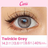 Gloria Twinkle Grey 14.2mm, 3 Month 2 Pcs