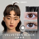 Moody Velveteen Black 1 Day, 10pcs ;14.2mm