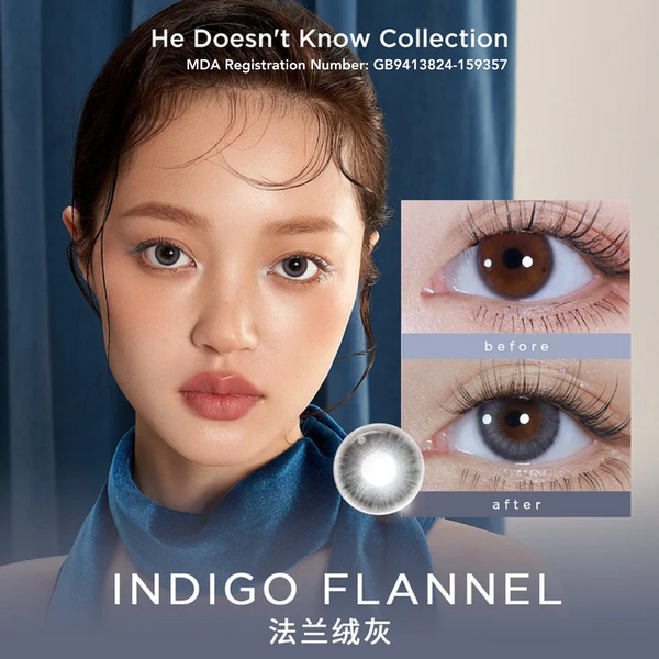Moody Indigo Flannel 1 Day, 10pcs ;14.2mm
